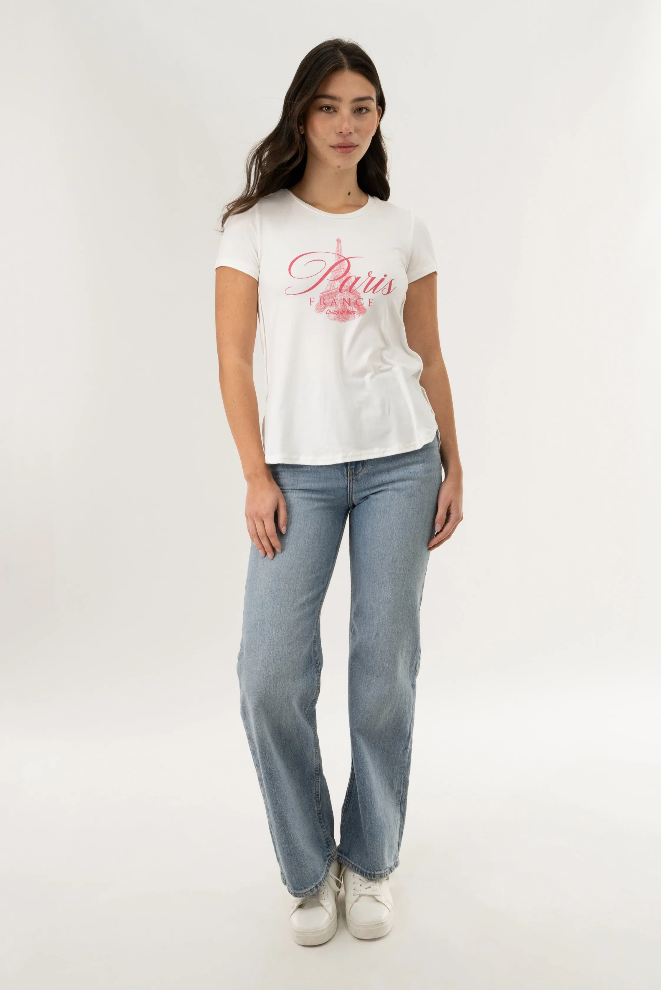 Crewneck Paris Tee - White sold by Fairweather product image thumbnail 5