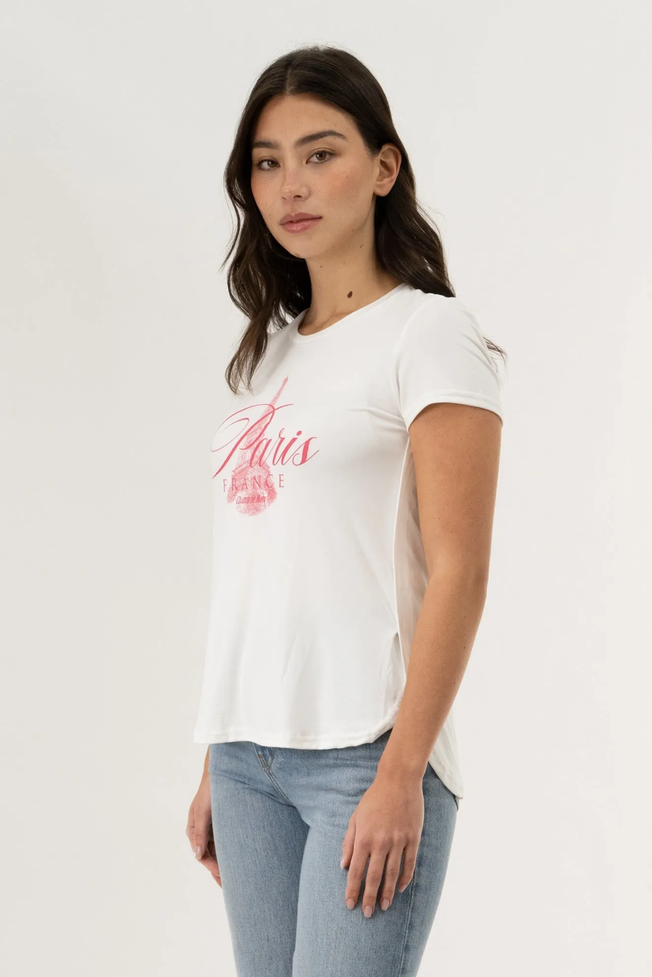 Crewneck Paris Tee - White sold by Fairweather product image thumbnail 2