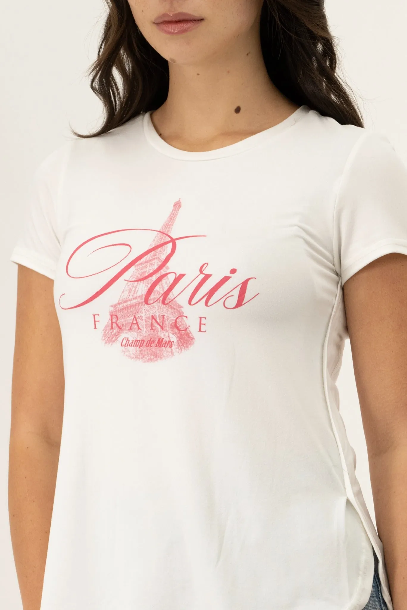 Crewneck Paris Tee - White sold by Fairweather product image thumbnail 4