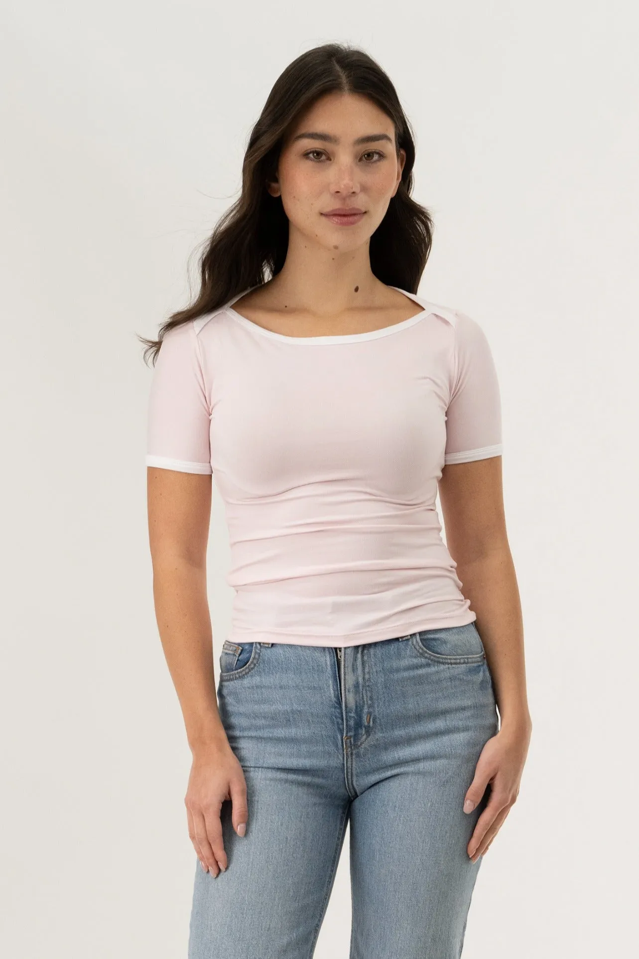 Crewneck Tee - Pink sold by Fairweather