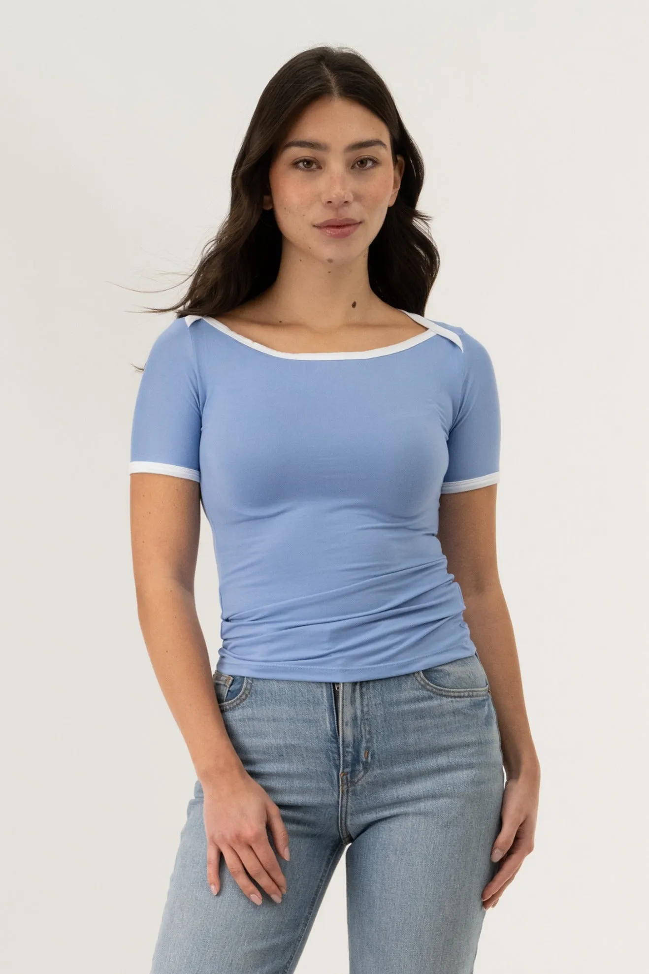 Crewneck Tee - Blue sold by Fairweather