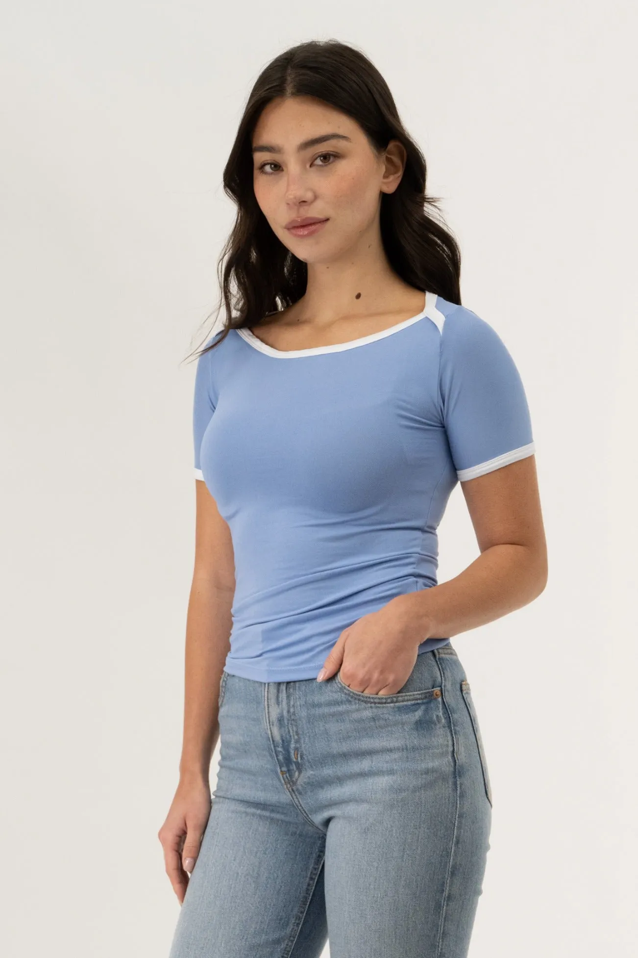 Crewneck Tee - Blue sold by Fairweather product image thumbnail 2