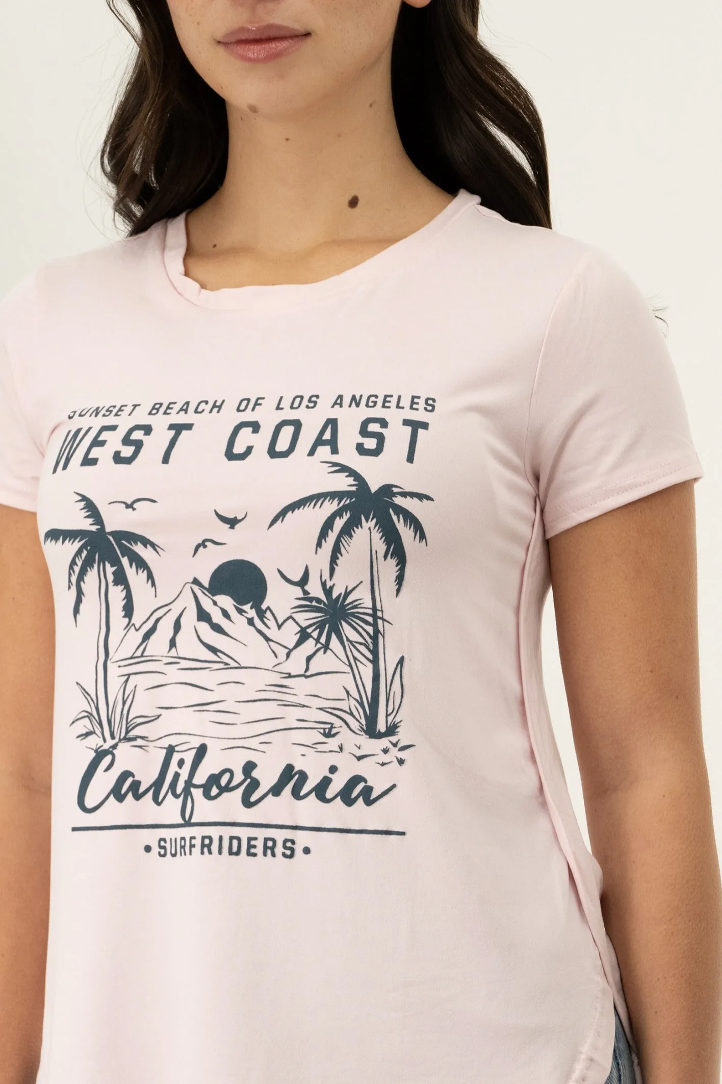 Crewneck California Tee - Pink sold by Fairweather product image thumbnail 4