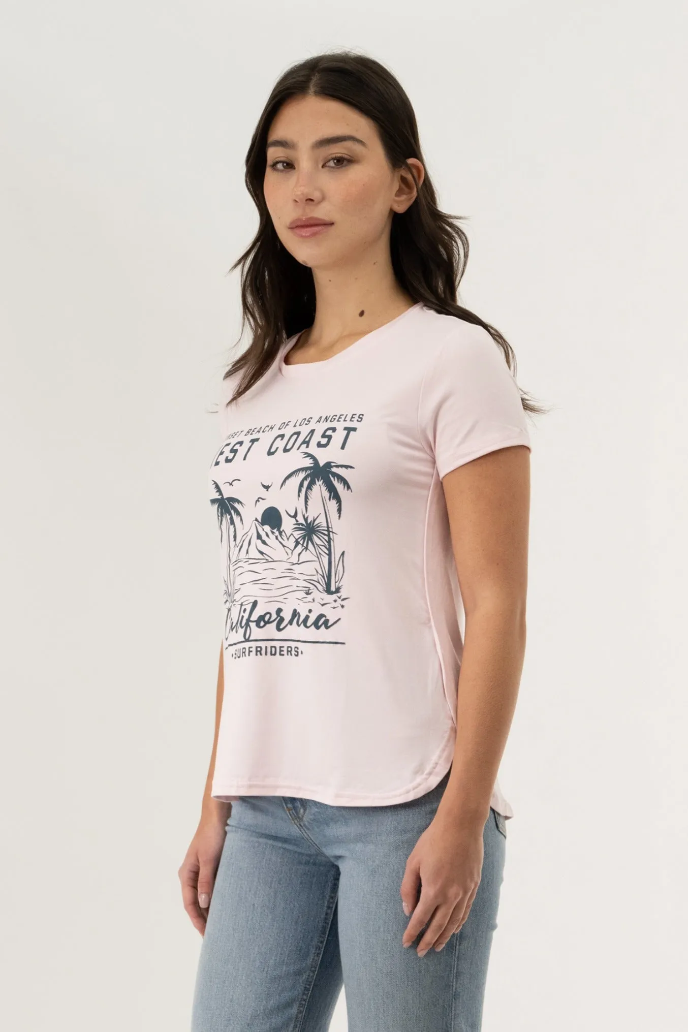 Crewneck California Tee - Pink sold by Fairweather product image thumbnail 2