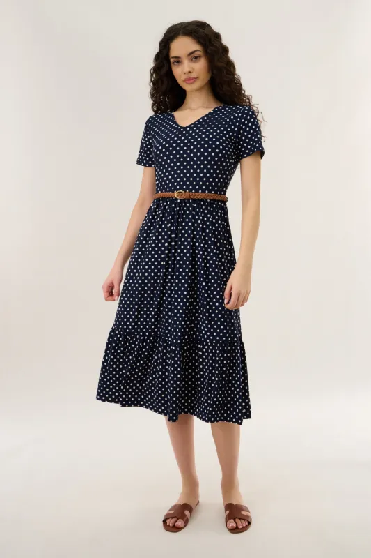 Belted Maxi Dress - Navy made by Fairweather