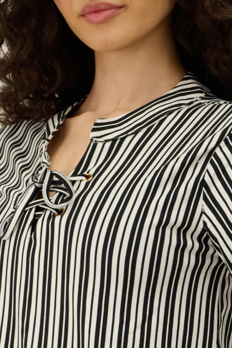 Tie Up Blouse - Black sold by Fairweather product image thumbnail 4