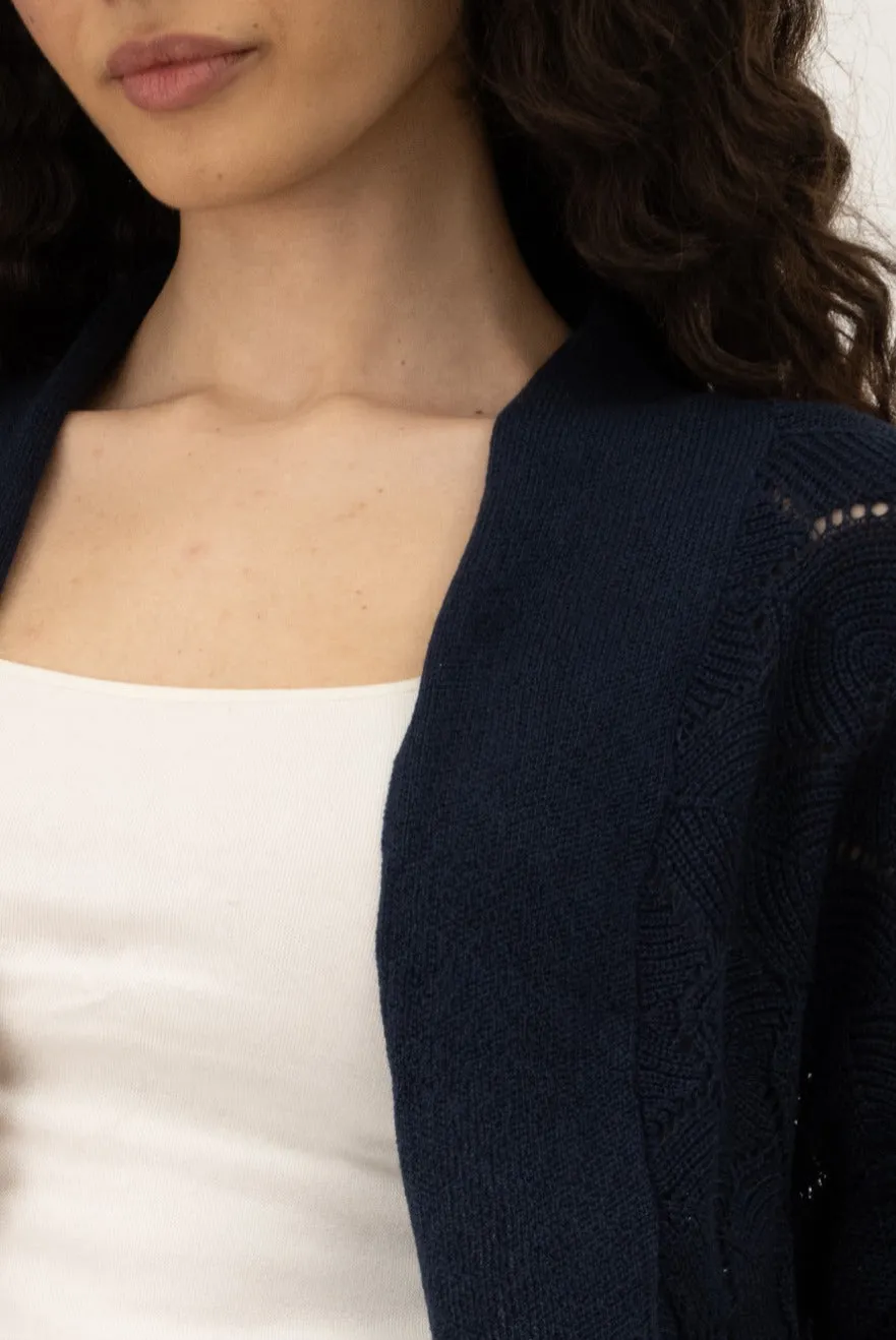 3/4 Sleeve Shrug Cardigan - Navy sold by Fairweather product image thumbnail 4
