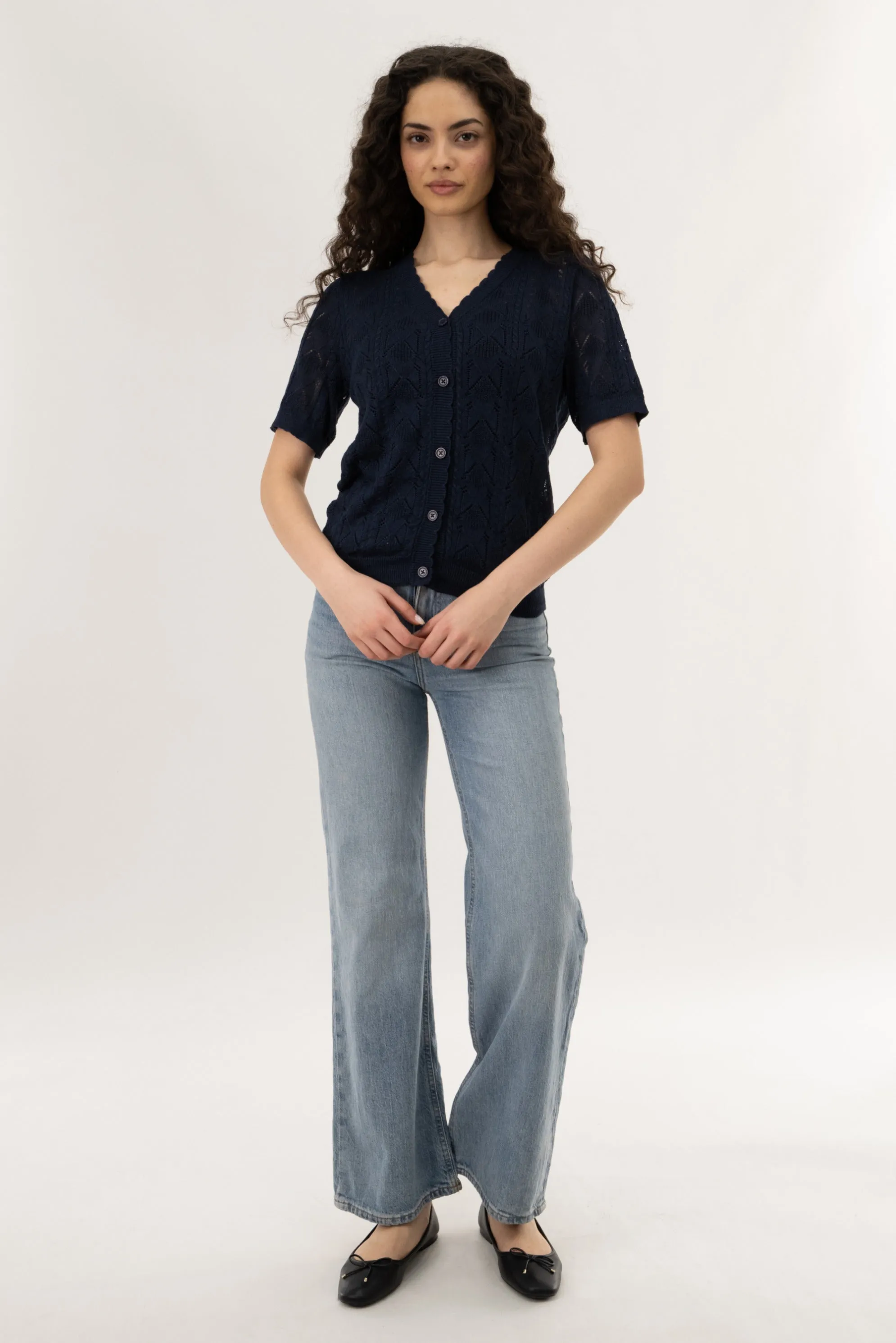 Button Down Cardigan - Navy sold by Fairweather product image thumbnail 5
