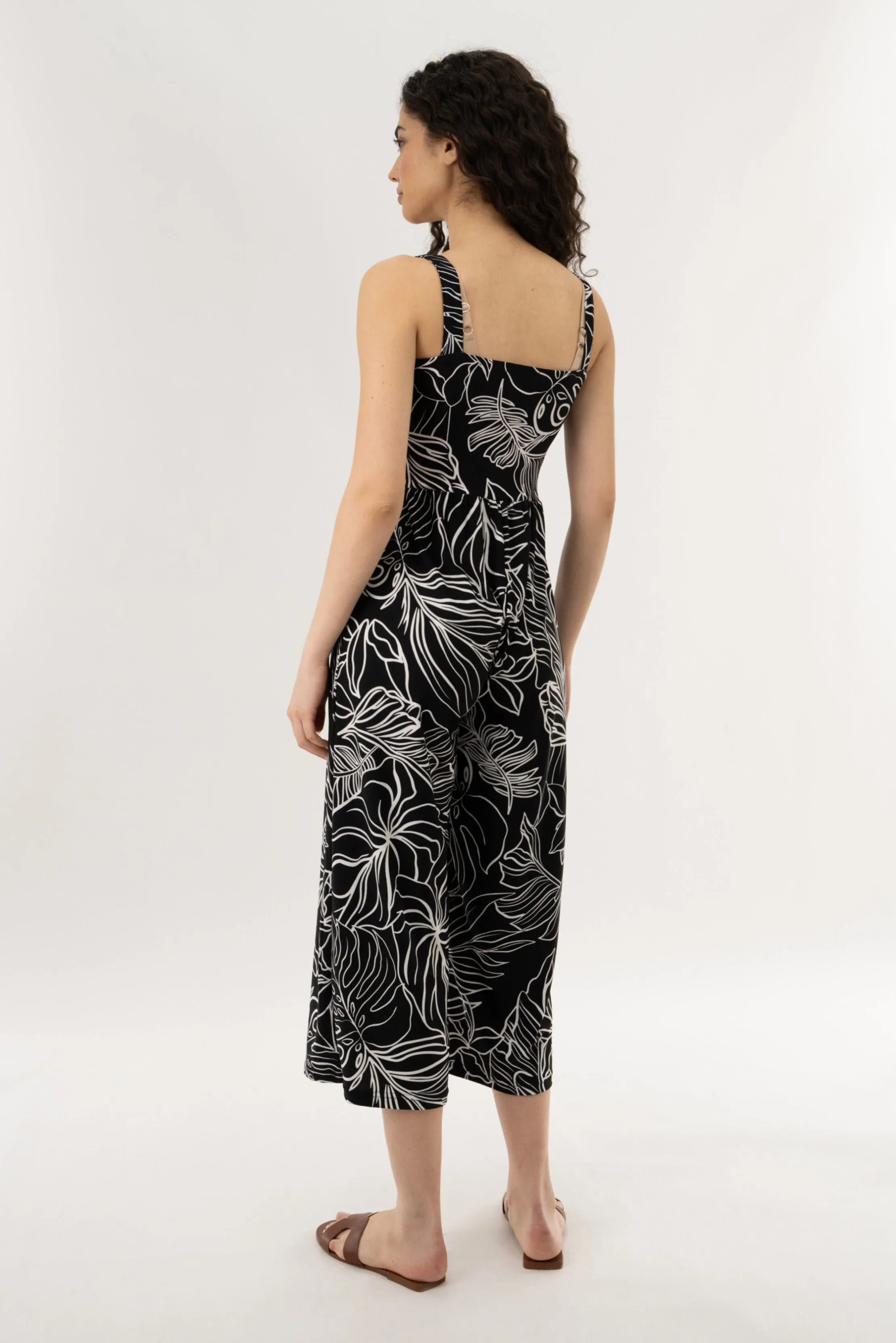 Wide Leg Cropped Jumpsuit - Black sold by Fairweather product image thumbnail 3