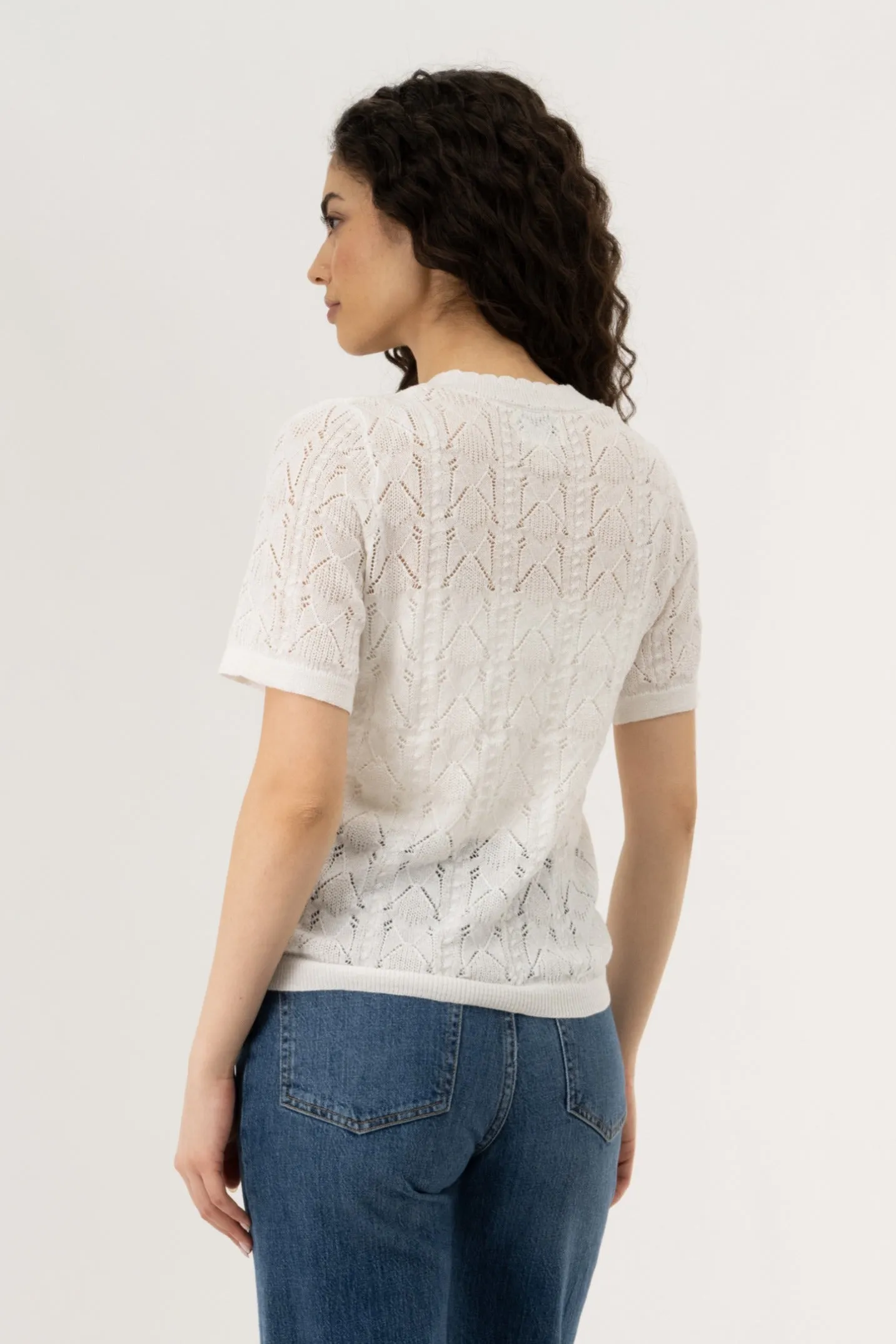 Button Down Cardigan - White sold by Fairweather product image thumbnail 3