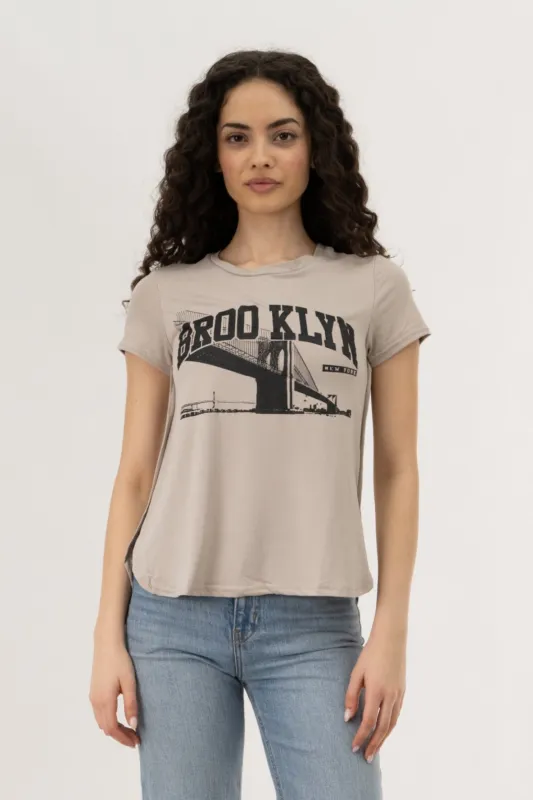 Short Sleeve City Tee - Stone made by Fairweather