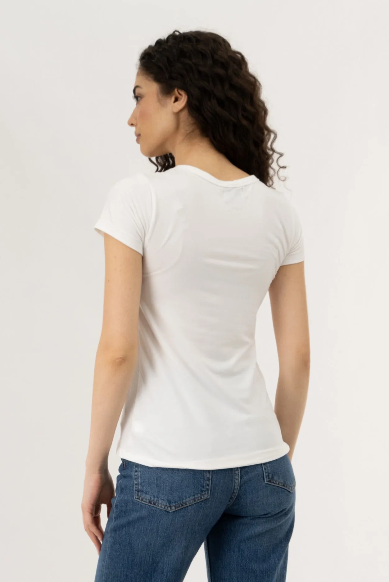 Henley With Zipper Tee - White sold by Fairweather product image thumbnail 3