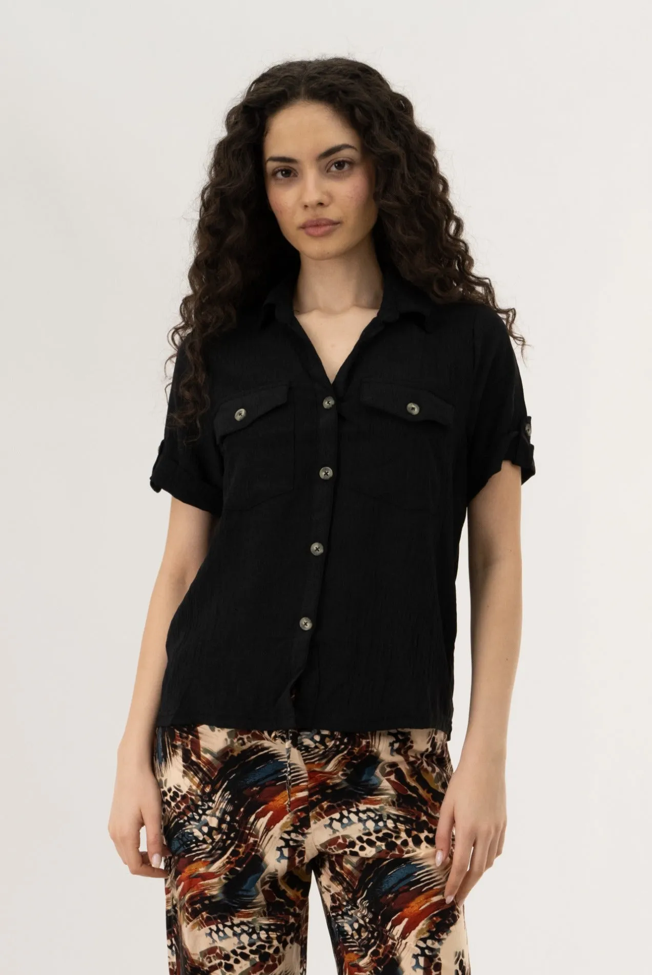 Button Down Shirt - Black sold by Fairweather