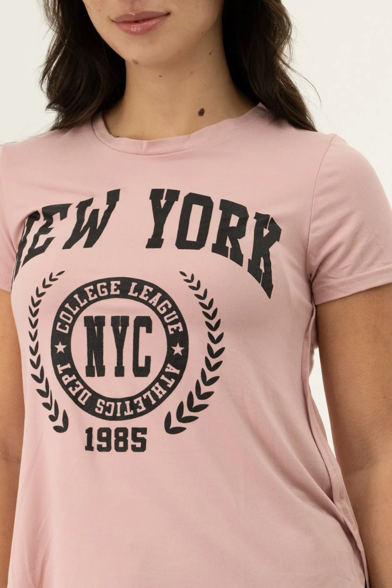 Crewneck NYC Tee - Blush sold by Fairweather product image thumbnail 4