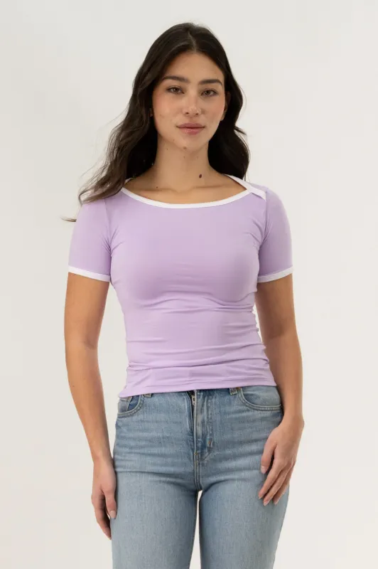 Crewneck Tee - Lavender made by Fairweather