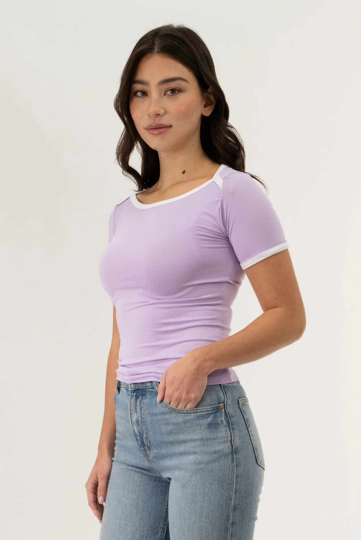Crewneck Tee - Lavender sold by Fairweather product image thumbnail 2