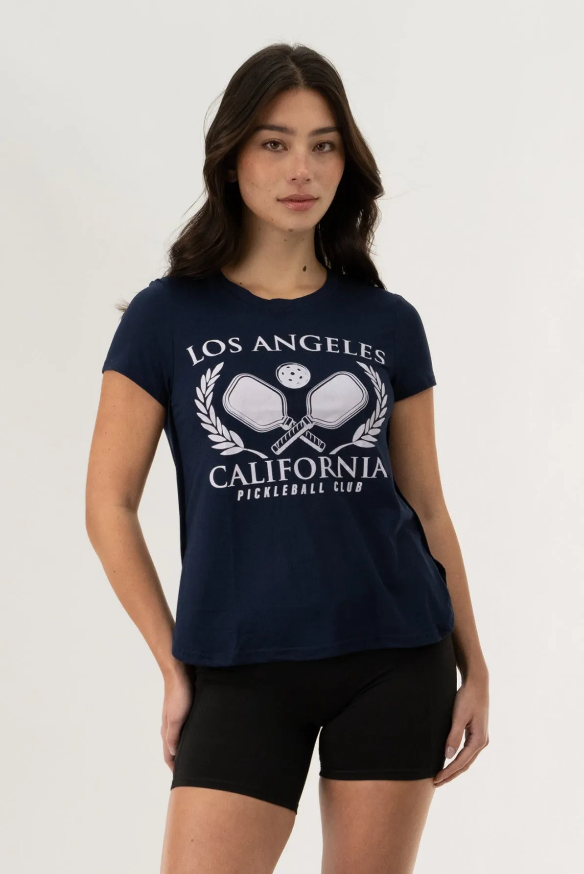 Crewneck California Tee - Navy sold by Fairweather