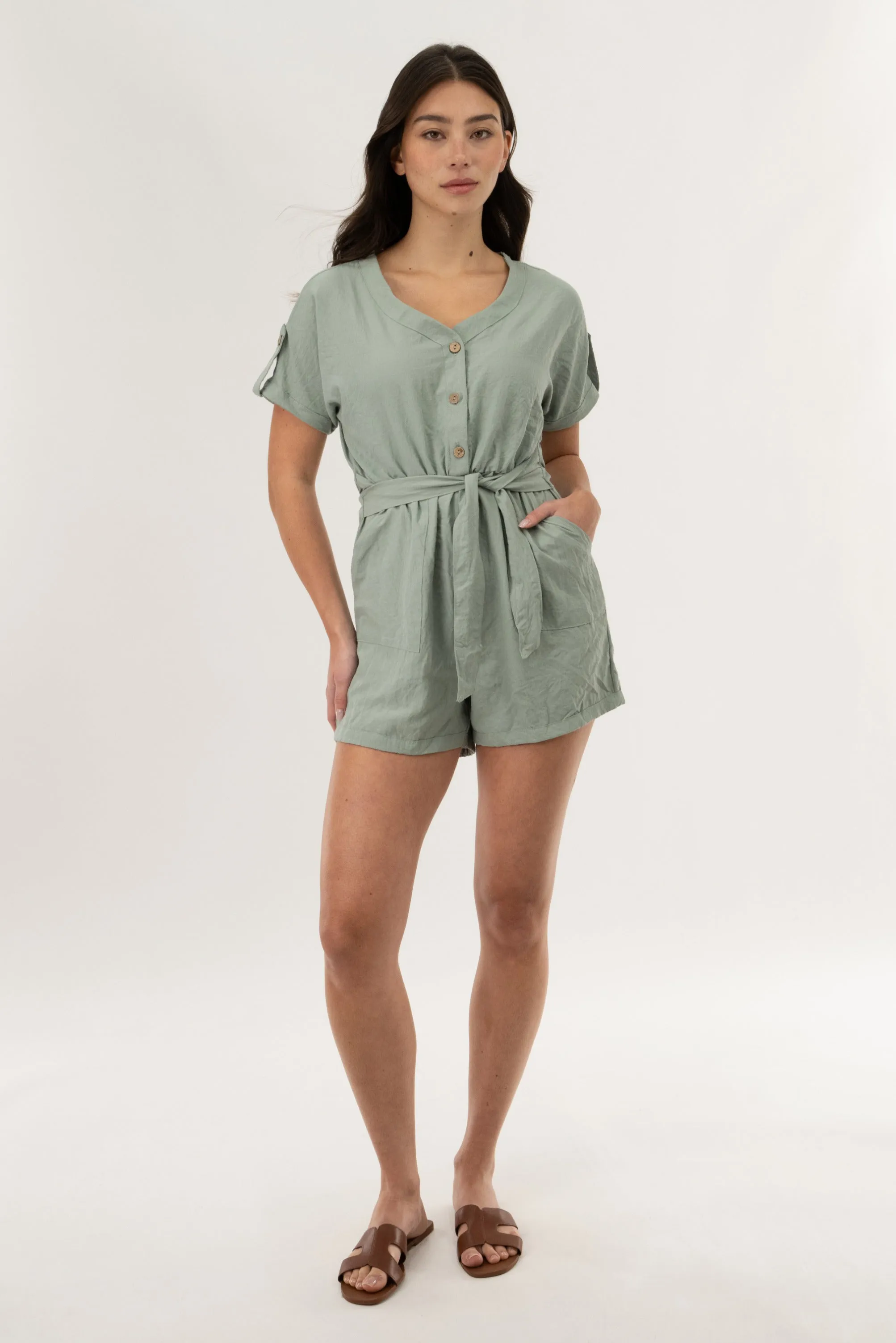 Short Sleeve Romper - Mint sold by Fairweather product image thumbnail 5