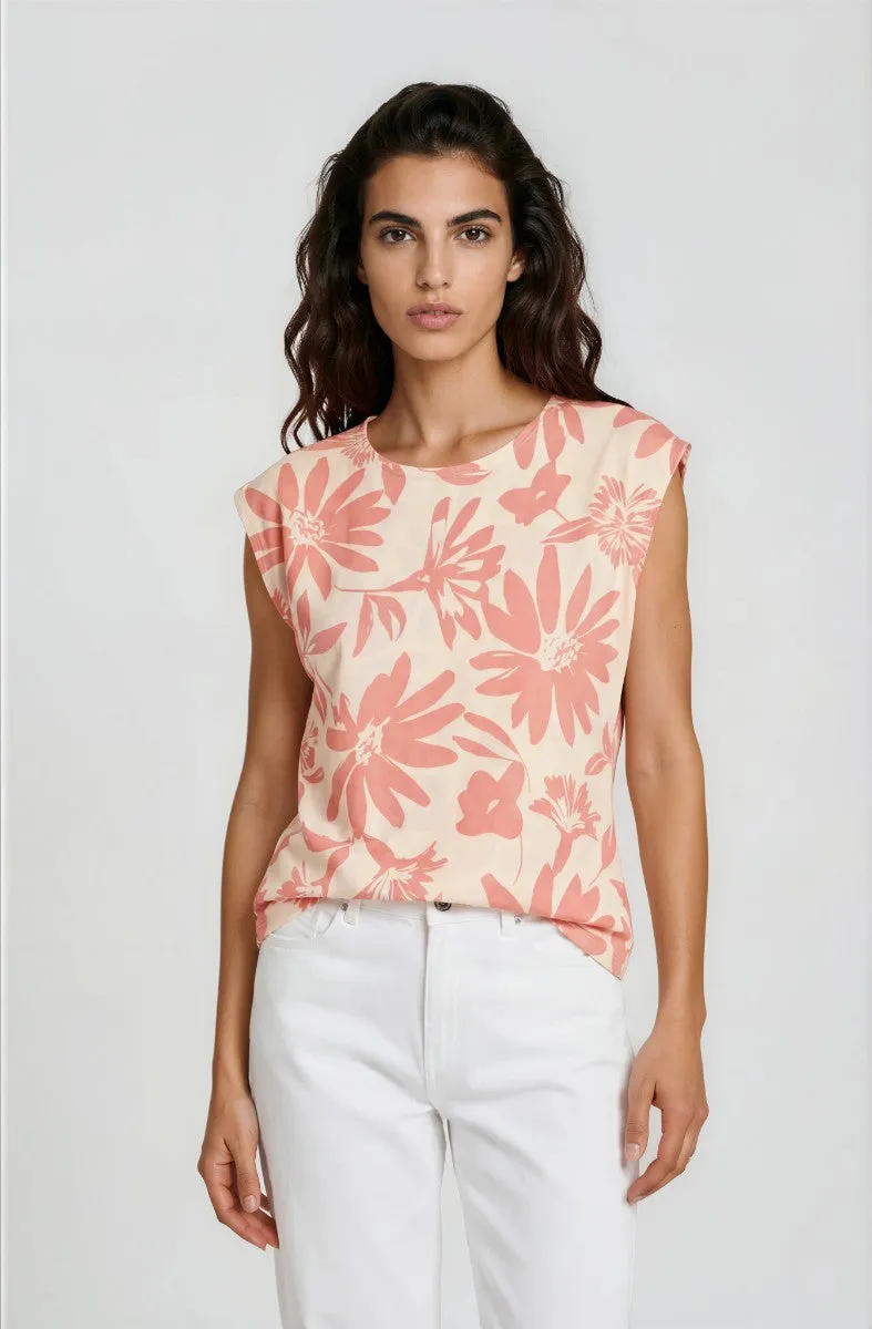 Basic Printed Tee - Cream sold by Fairweather