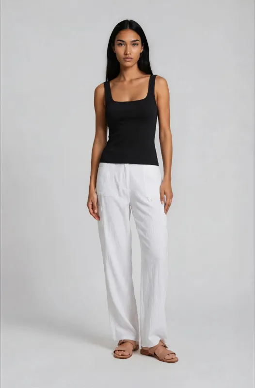 Utility Pants with Pockets - White made by Fairweather