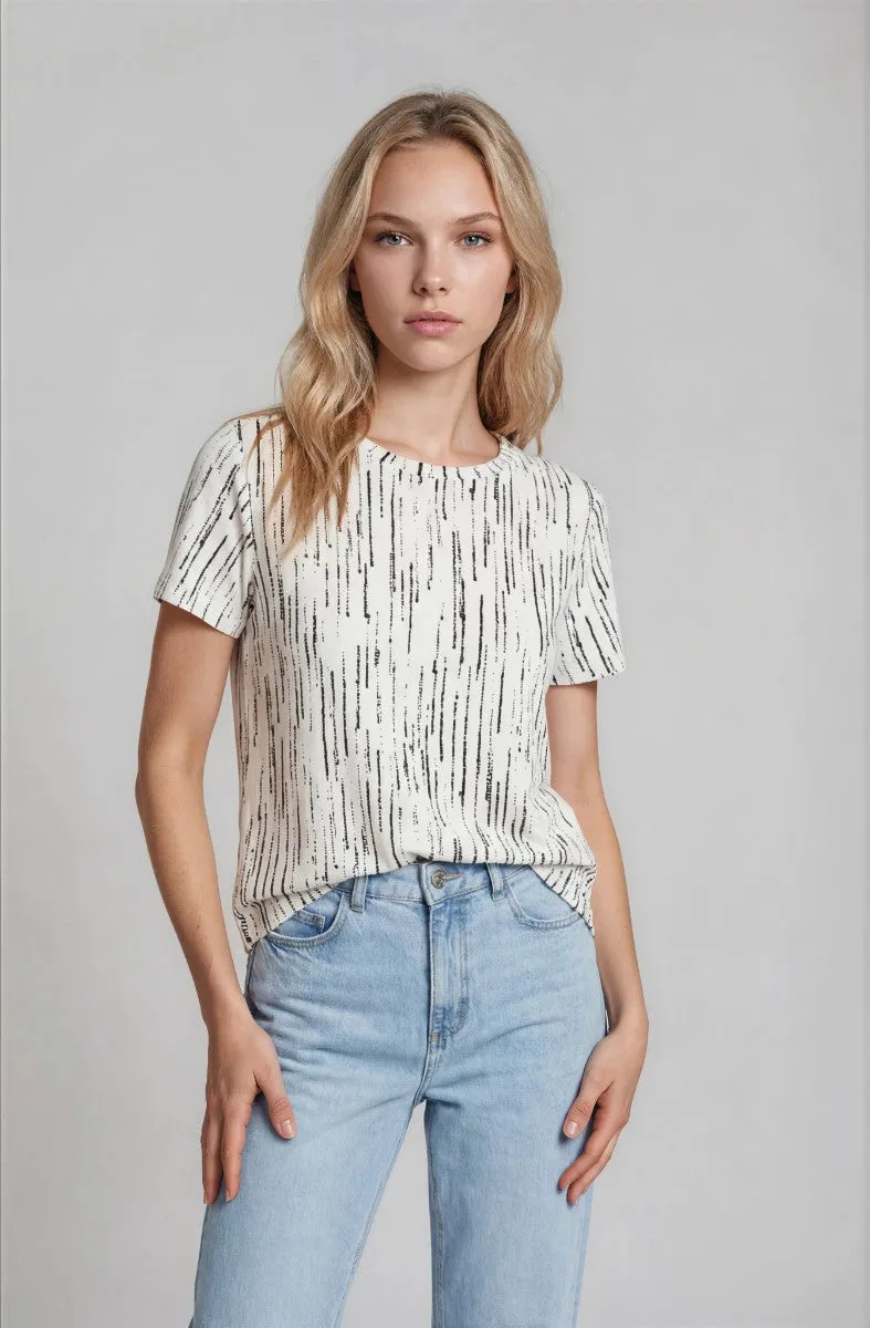 Short Sleeve Crew Neck Tee - White sold by Fairweather