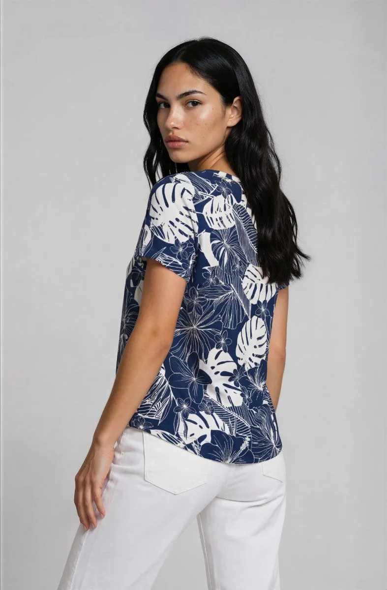 Short Sleeve Zip Henley - Navy sold by Fairweather product image thumbnail 2