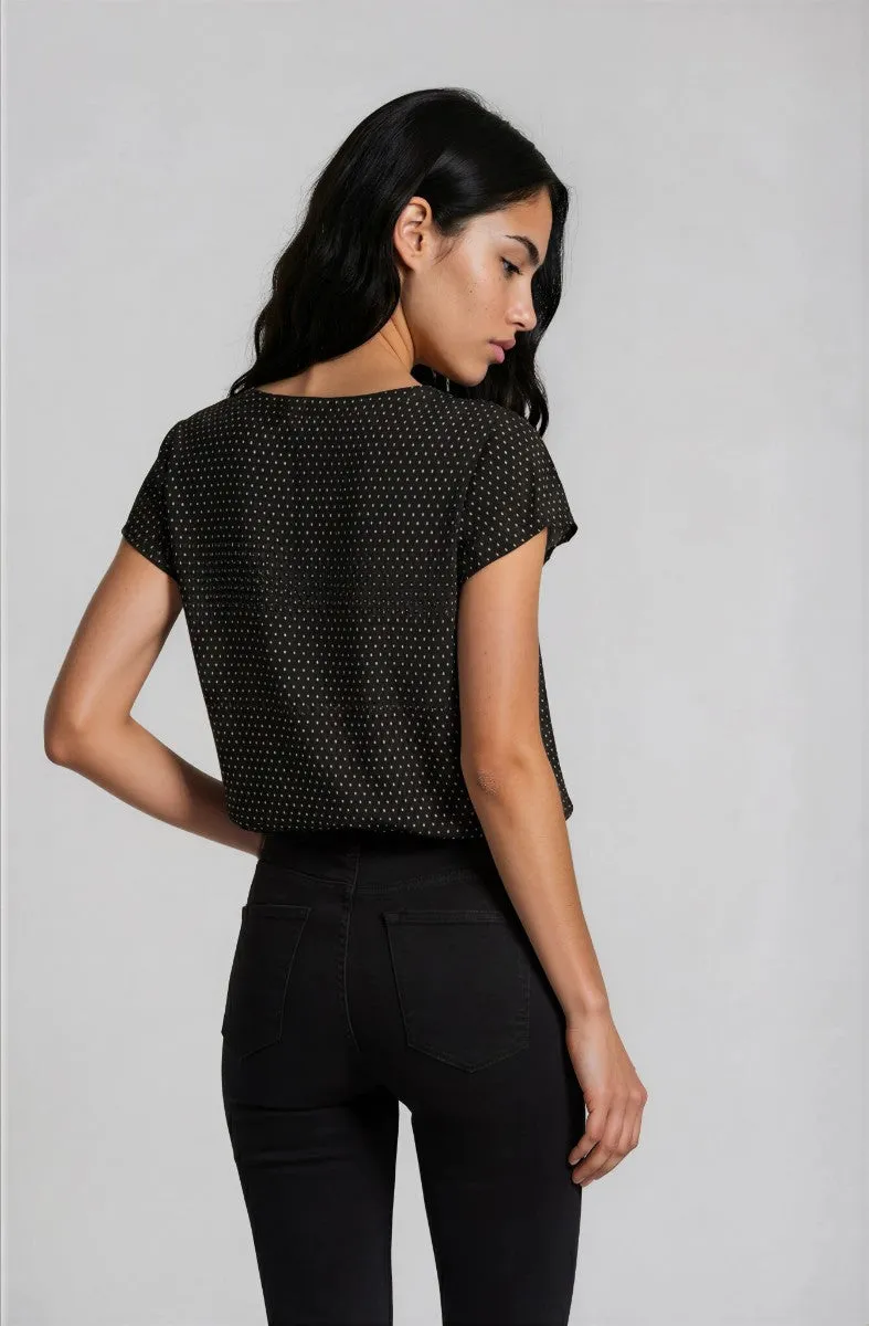 Short Sleeve Top with Grommets - Black sold by Fairweather product image thumbnail 2