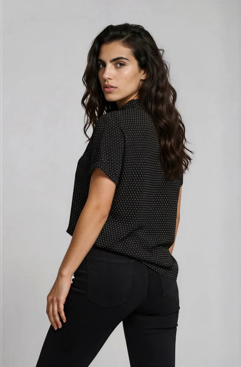 Short Sleeve Button Up Top - Black sold by Fairweather product image thumbnail 2