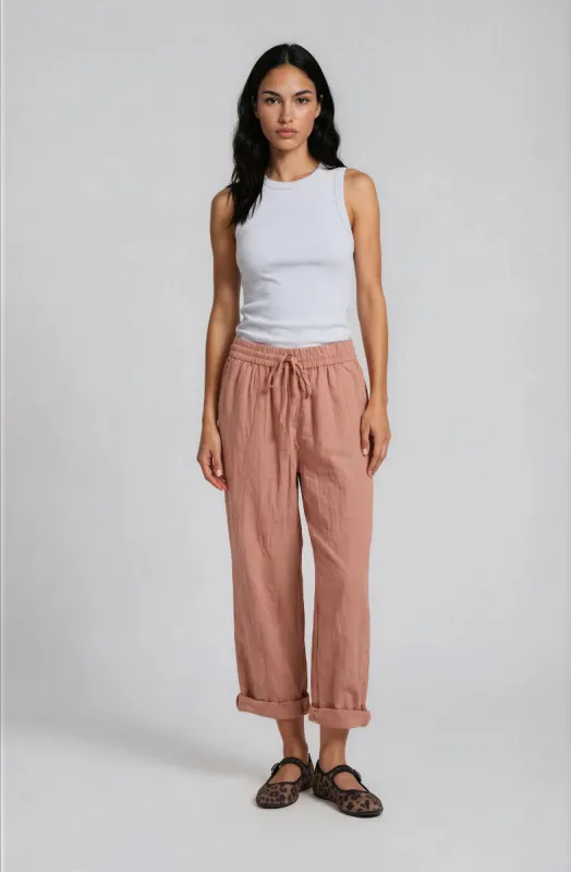 Roll Up Culottes - Coral made by Fairweather