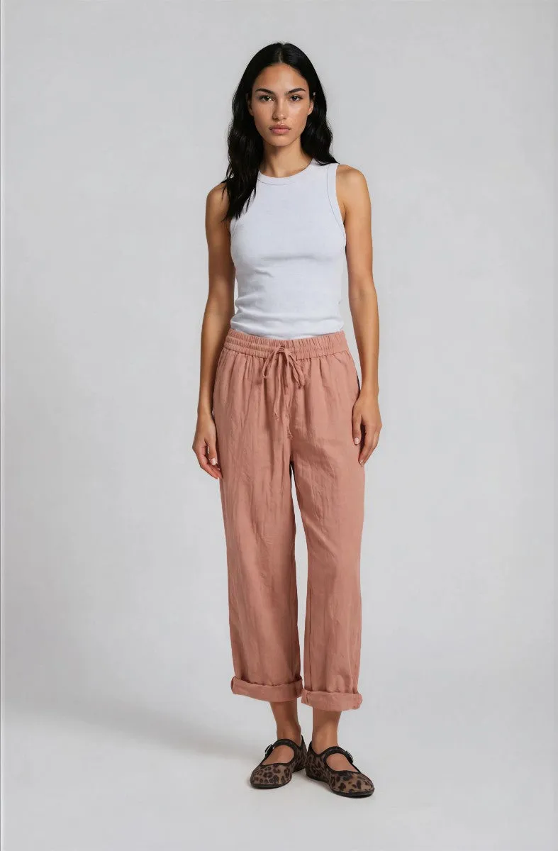 Roll Up Culottes - Coral sold by Fairweather