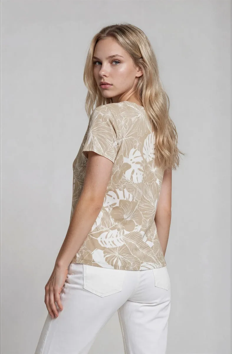 Short Sleeve Zip Henley - Beige sold by Fairweather product image thumbnail 2