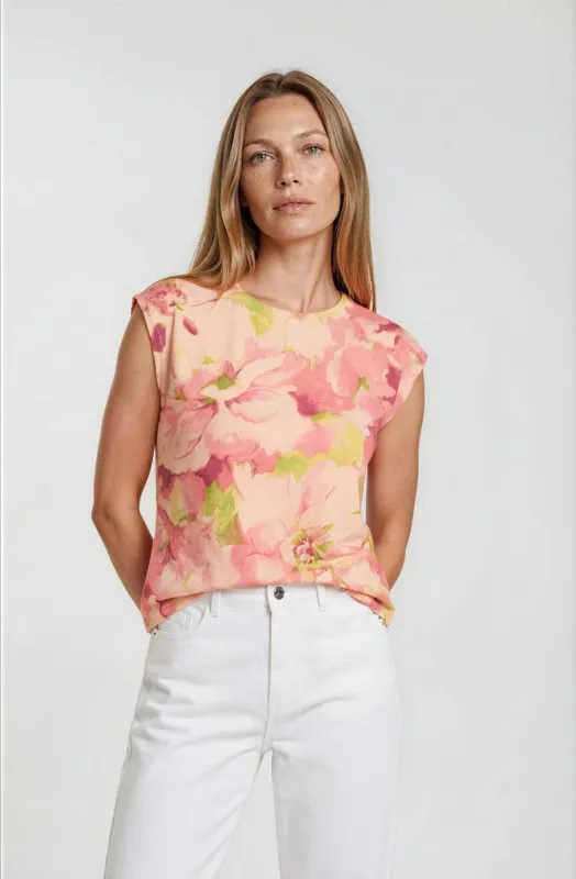 Basic Printed Tee - Blush made by Fairweather