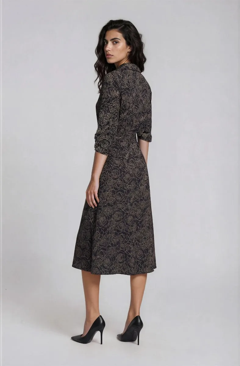 Printed Midi Dress - Black sold by Fairweather product image thumbnail 2