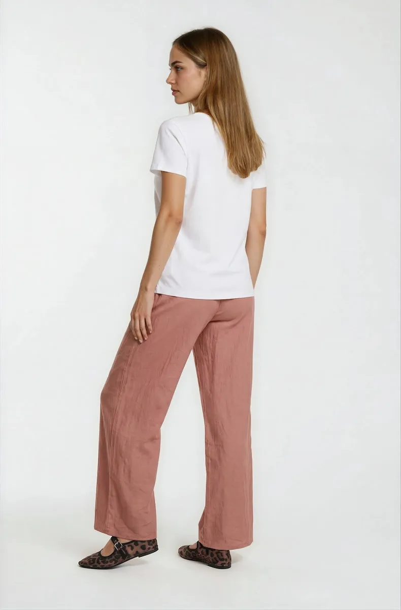 Cropped Wide Leg Pants - Coral sold by Fairweather product image thumbnail 2