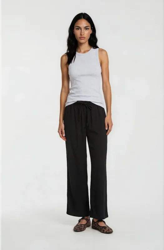 Cropped Wide Leg Pants - Black made by Fairweather