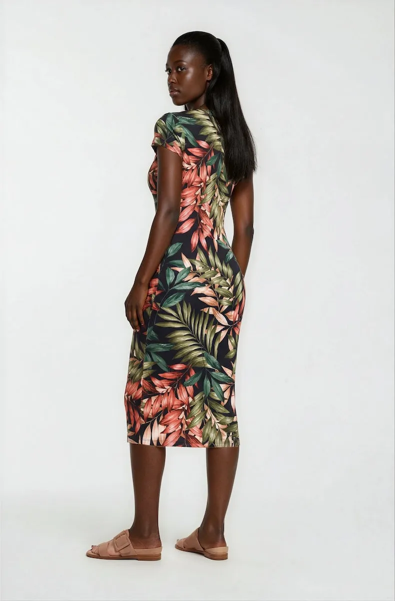 Cap Sleeve Printed Midi Dress - Multi sold by Fairweather product image thumbnail 2