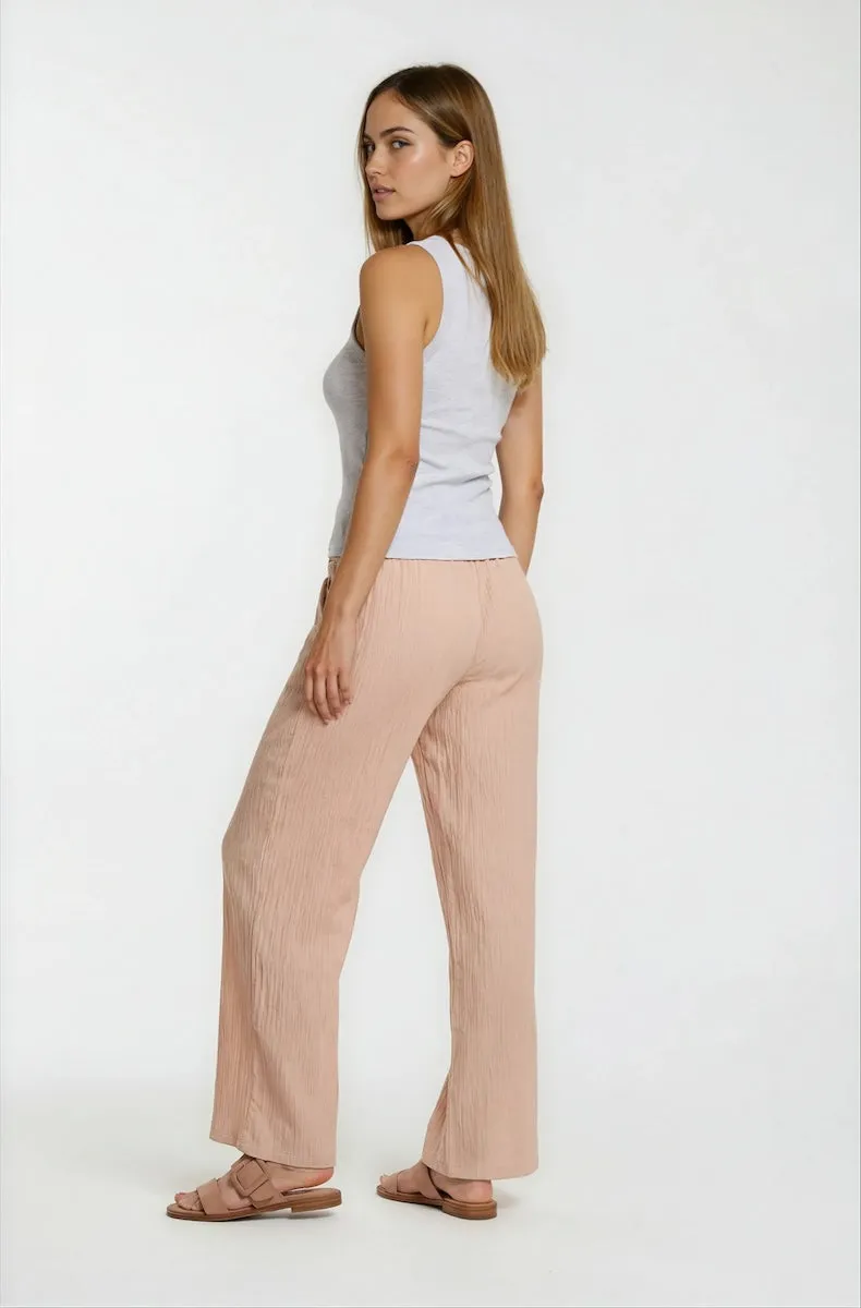 Cropped Wide Leg Pants - Peach sold by Fairweather product image thumbnail 2