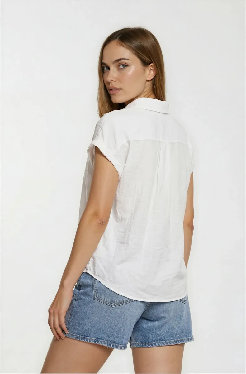 Short Sleeve Button Up Shirt - White sold by Fairweather product image thumbnail 2