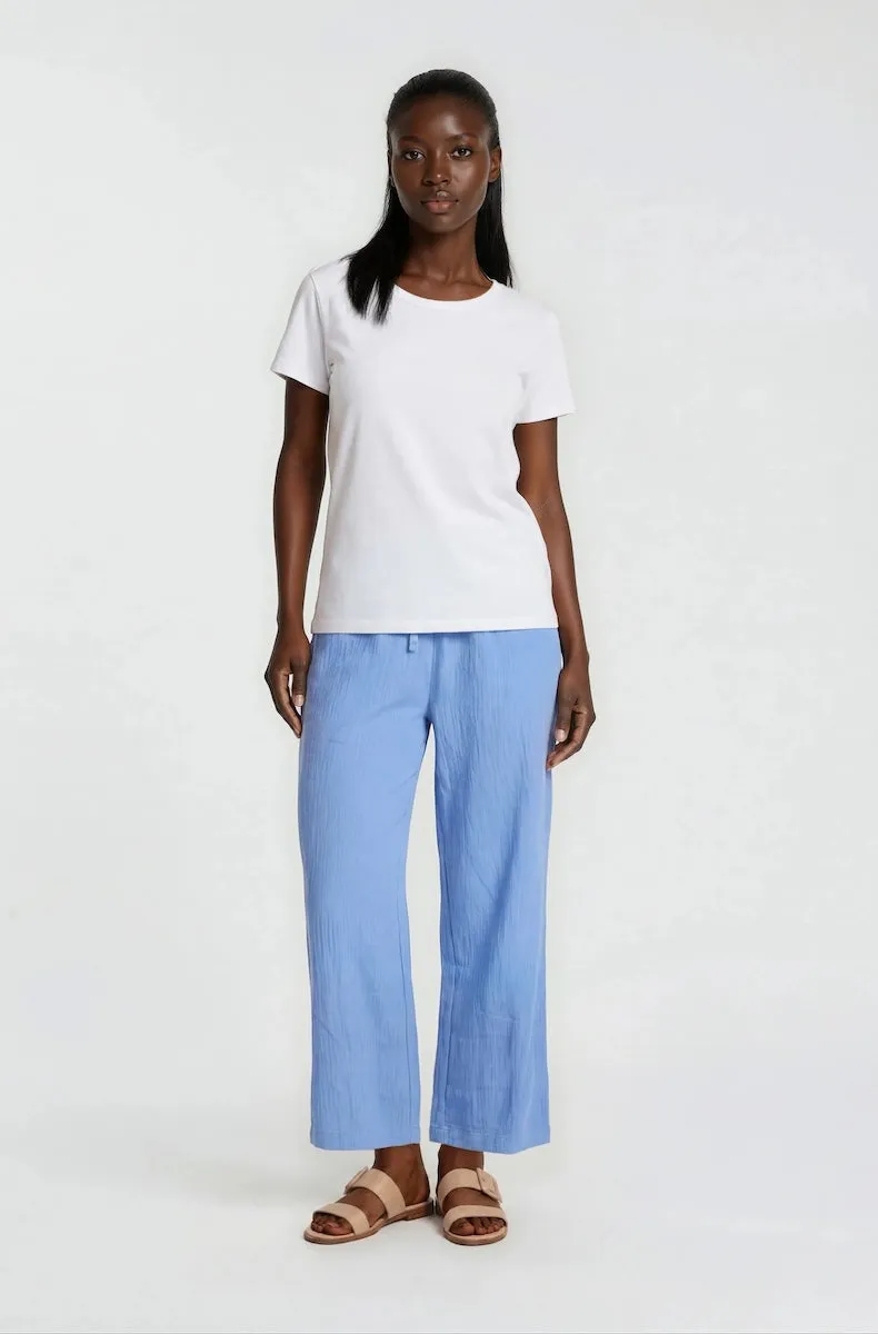 Cropped Wide Leg Pants - Blue sold by Fairweather