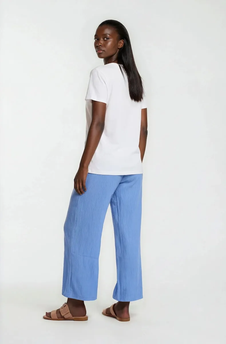 Cropped Wide Leg Pants - Blue sold by Fairweather product image thumbnail 2