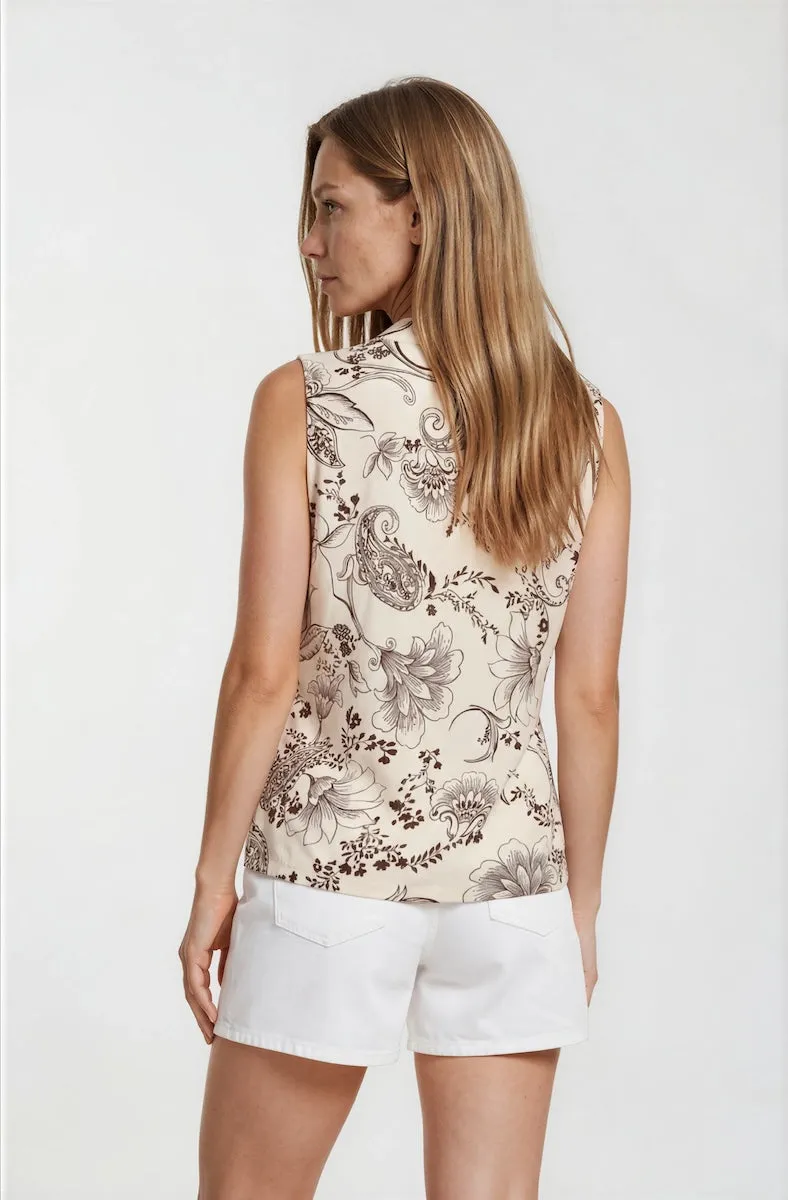 Sleeveless Printed Top - Brown sold by Fairweather product image thumbnail 2