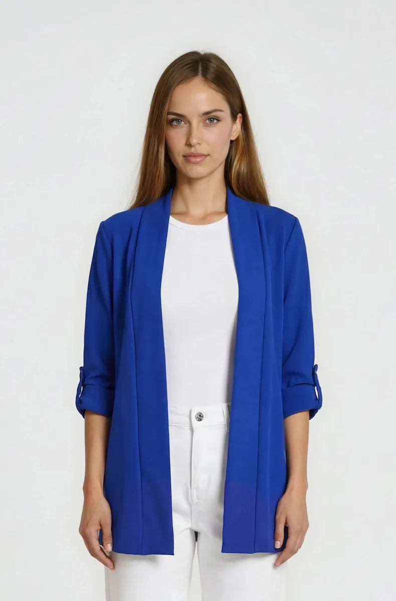 Open Front Blazer - Blue sold by Fairweather