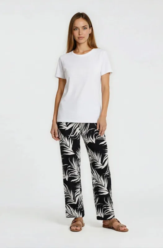 Printed Drawstring Pants - Black made by Fairweather