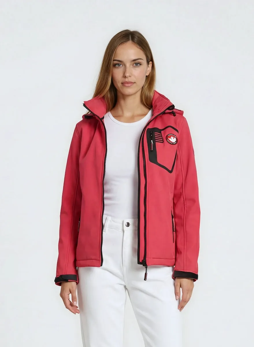 Hooded Tech Jacket - Pink sold by Fairweather
