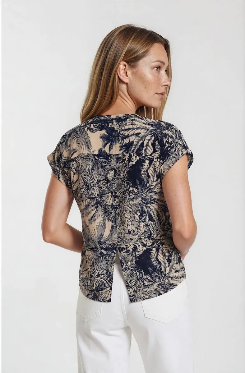 Printed Short Sleeve Top - Navy sold by Fairweather product image thumbnail 2