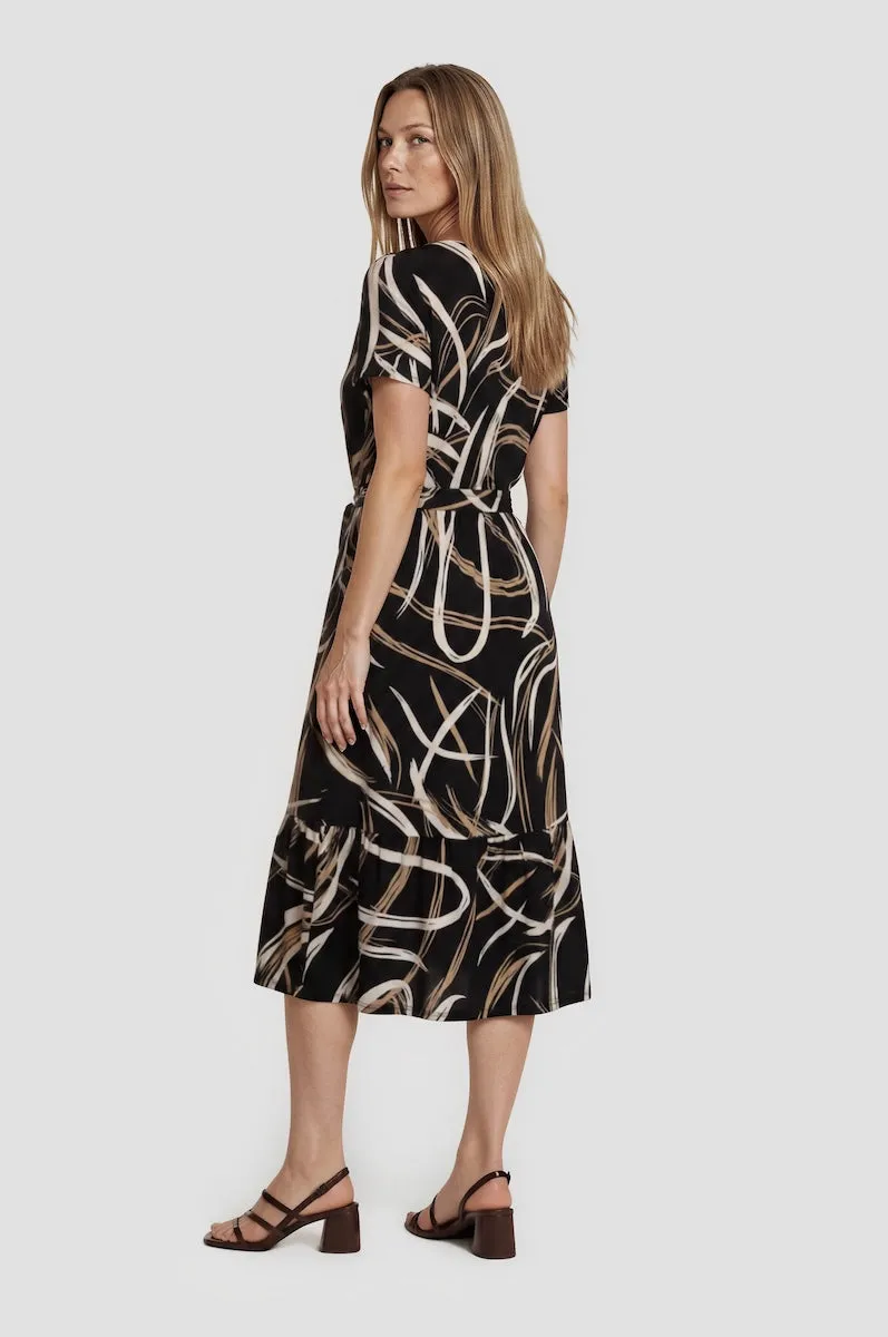 Belted Tiered Dress - Black sold by Fairweather product image thumbnail 2