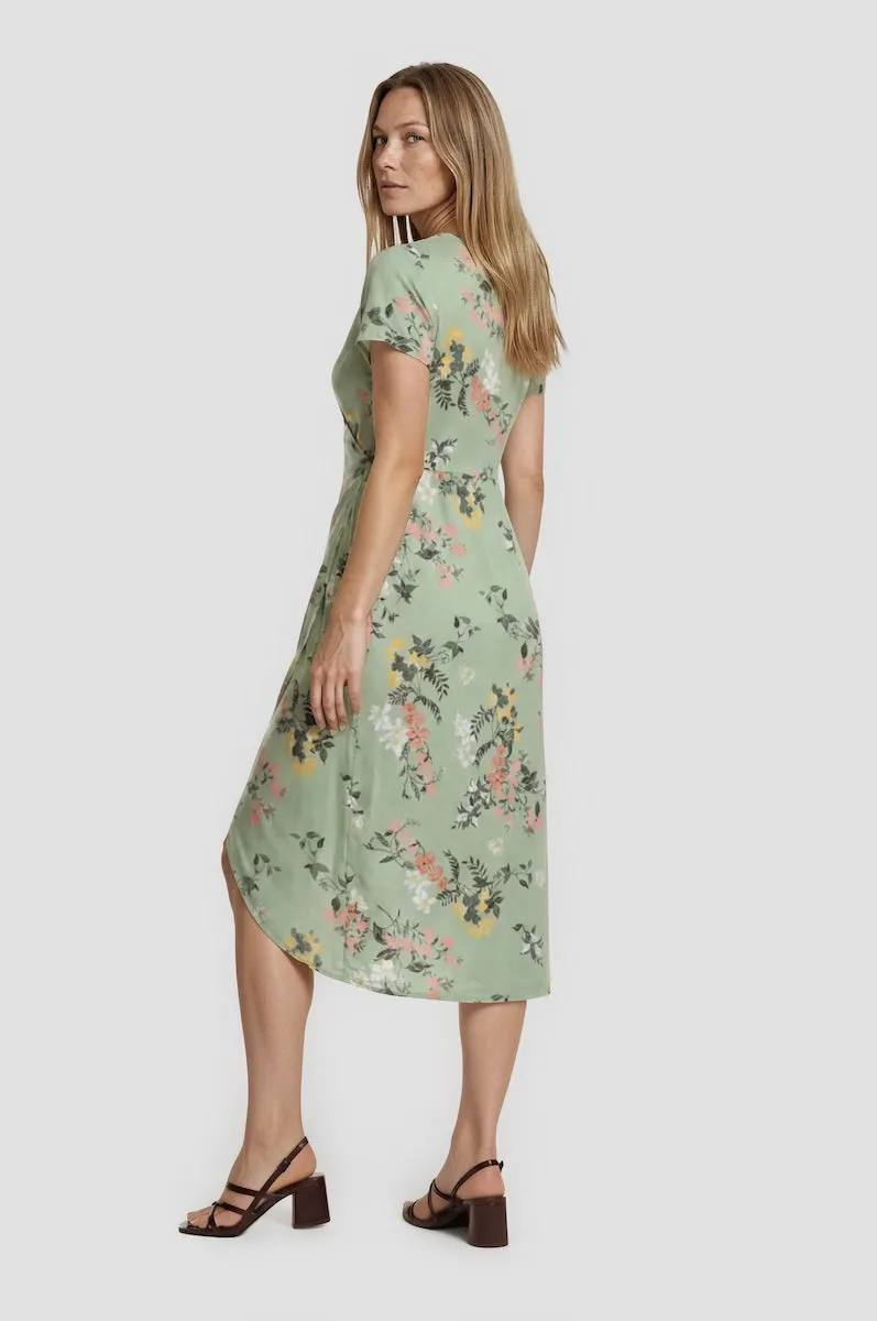 Printed Wraparound Dress - Green sold by Fairweather product image thumbnail 2