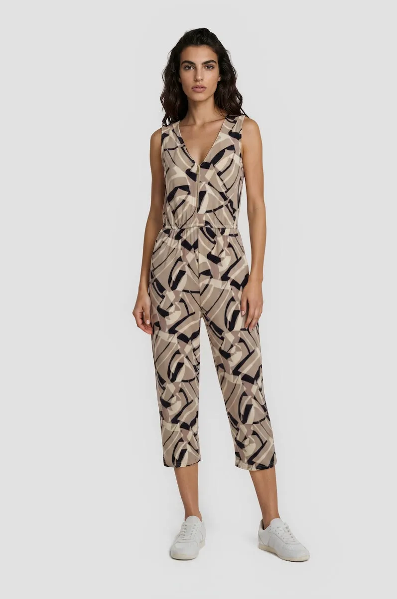 Printed Zip Down Jumpsuit - Multi sold by Fairweather