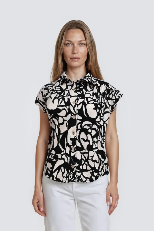 Printed Button Down Top - Multi made by Fairweather