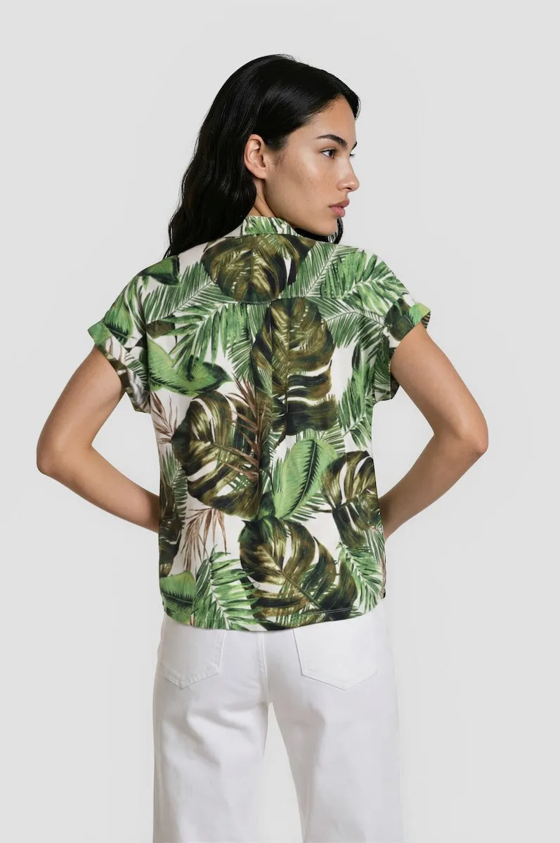 Printed Button Down Top - Green sold by Fairweather product image thumbnail 2